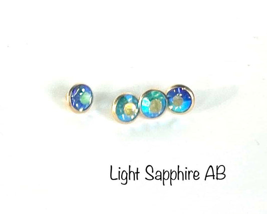 4mm Colored AB Crystal Rivets