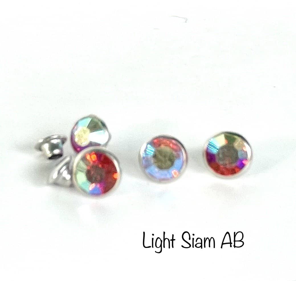 4mm Colored AB Crystal Rivets