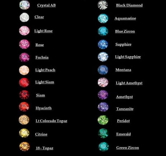 Light Peach Crystal Rivets 20ct - 8mm Crystal Rivets - Gem Rivets for Leather - Fast Shipping