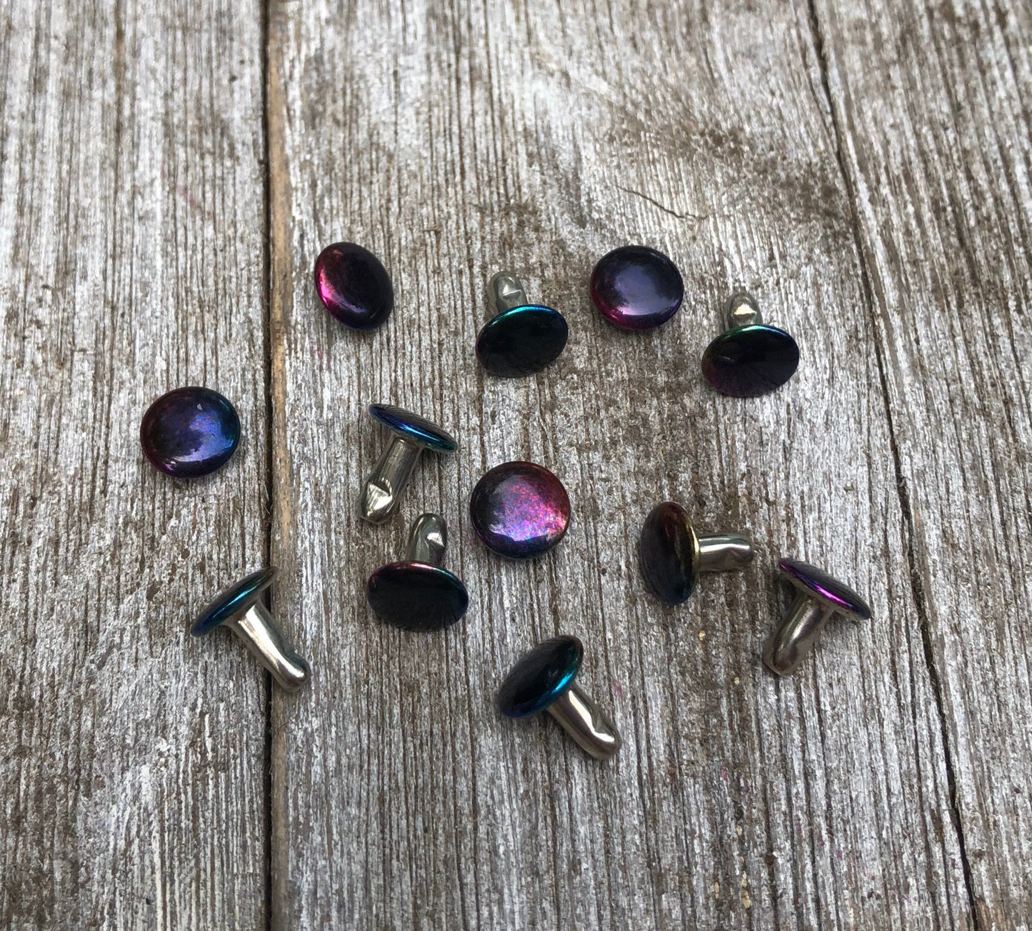 8mm Dark Rainbow Cap Rivets