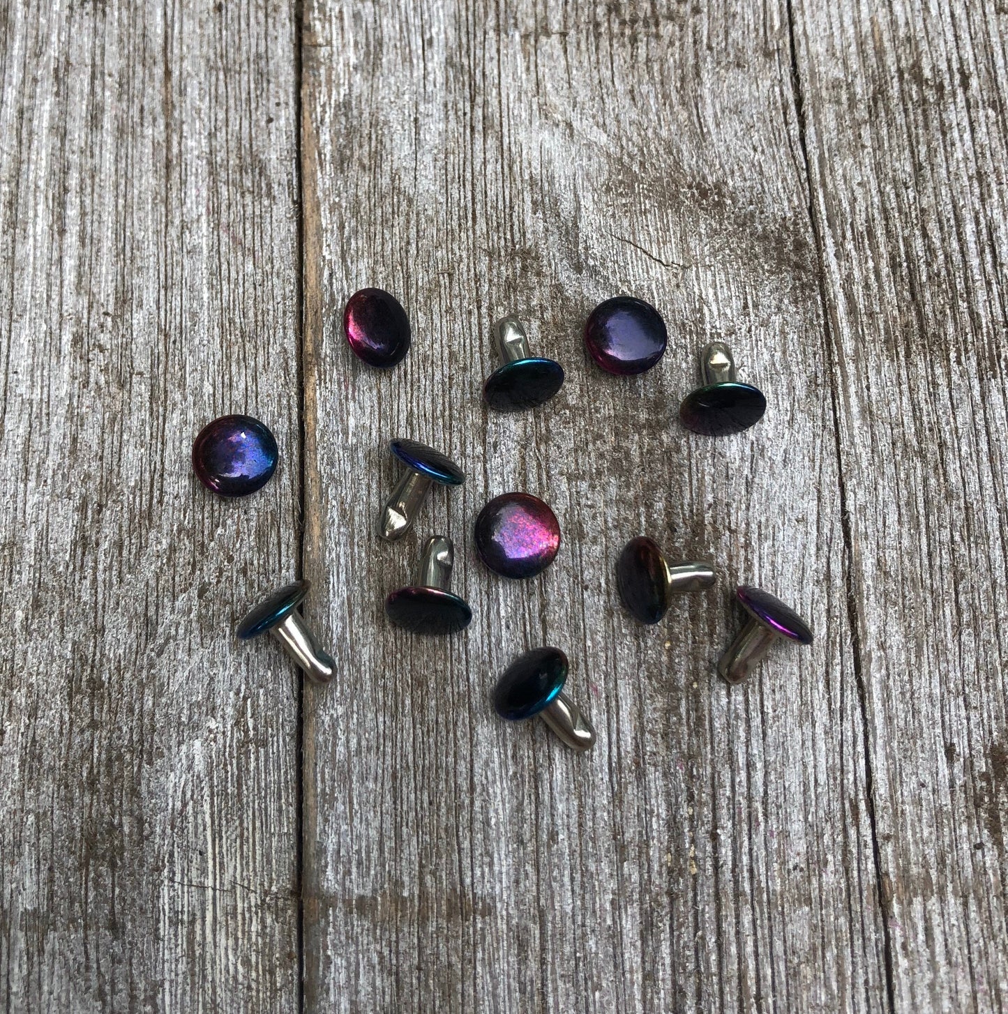 8mm Dark Rainbow Cap Rivets