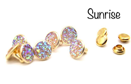 New Drusy Crystal Rivets - 9mm Crystal Rivets - NEW ITEM only found here!