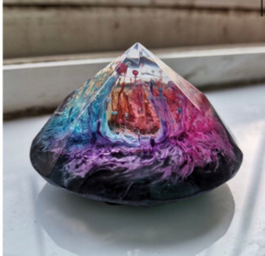 Diamond Crystal Gem Silicone Mold for Resin, Candles, Soaps, and Bath Bombs