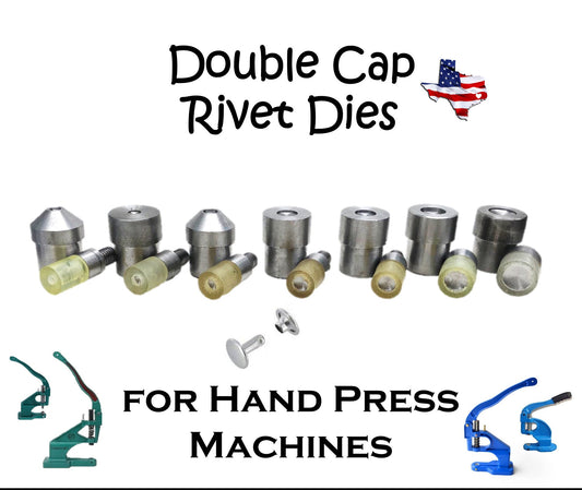 Cap Rivet Dies for Hand Press - 4-12mm Dies for Setting Rivets, Grommets, and Snaps - Press Sold Separately