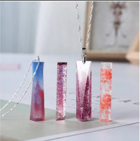 Gem Geode Resin Mold Kit - 125pc Crystal Pendant Kit with Hardware