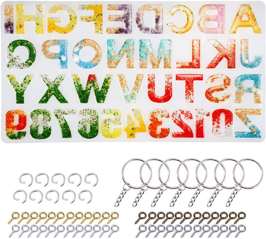 Alphabet Keychain Resin mold kit - Over 200pcs!