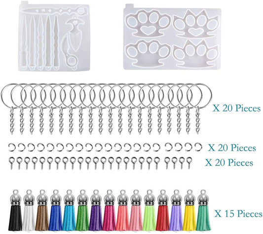 Self defense keychain mold kit - 77pcs!