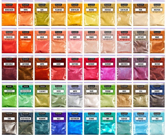 Mica Powder for Resin, Nails, Makeup, Candles and Crafts - 20ct