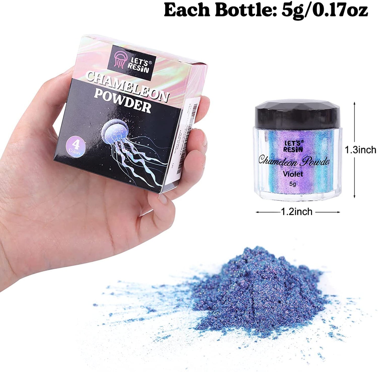 Color Shift Mica Powder for Resin, Nails, Makeup, Candles and Crafts - Chameleon Mica Powder