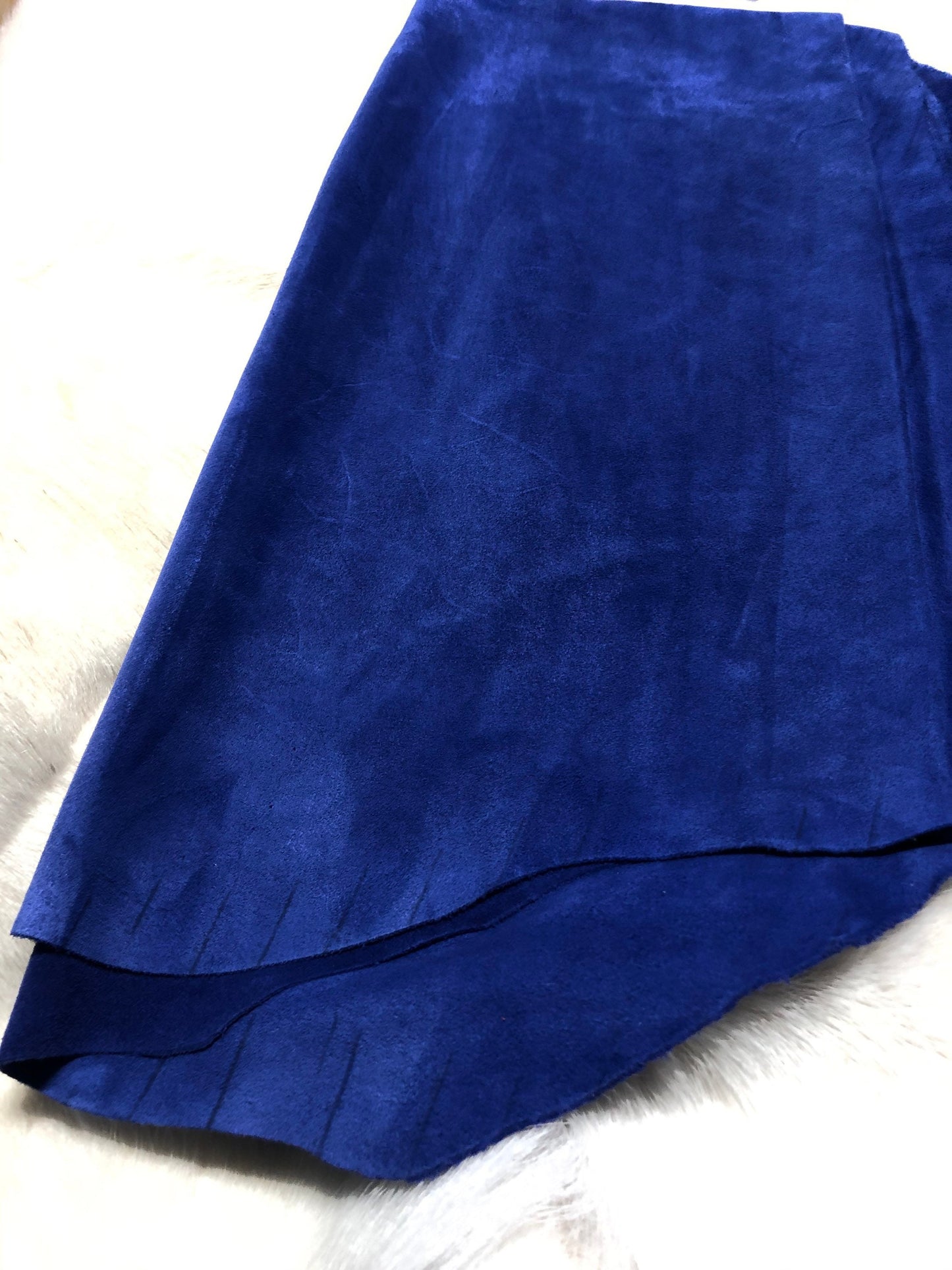 Blue Suede Designer leather - Raw Leather - Wholesale Leather 2-4oz