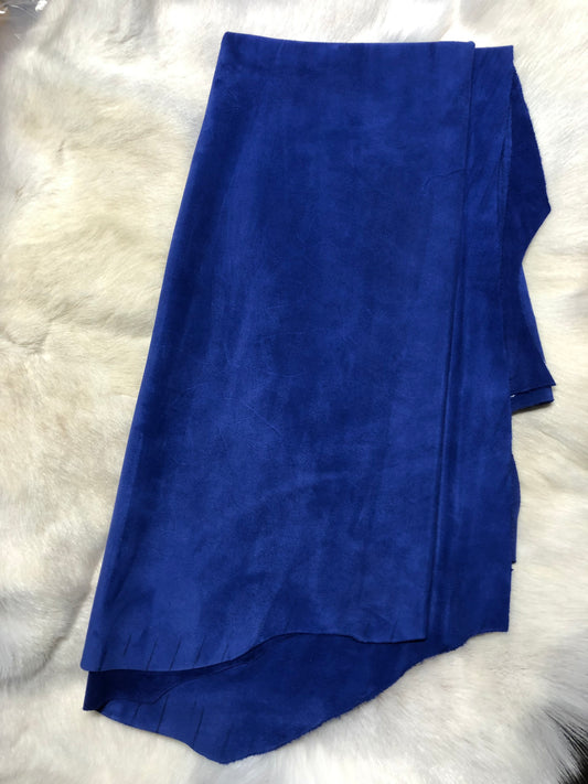 Blue Suede Designer leather - Raw Leather - Wholesale Leather 2-4oz