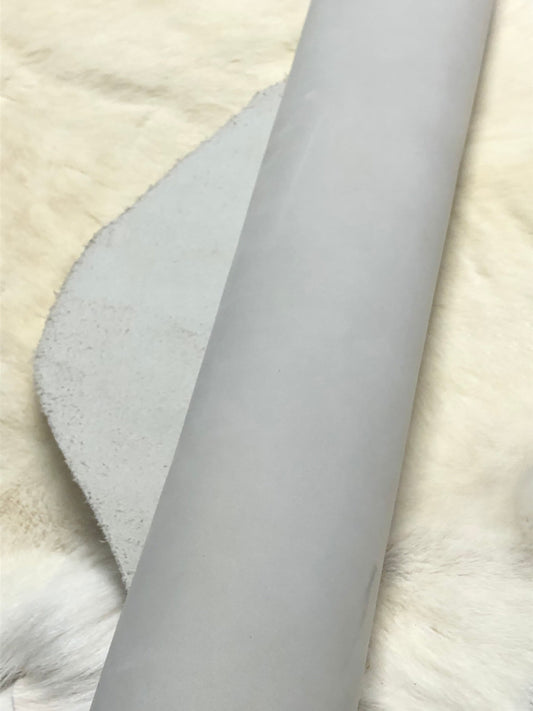 White Suede Finish Designer leather - Raw Leather - Wholesale Leather 3-5oz