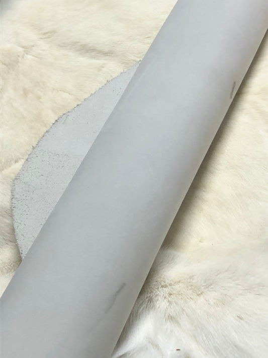 White Suede Finish Designer leather - Raw Leather - Wholesale Leather 3-5oz