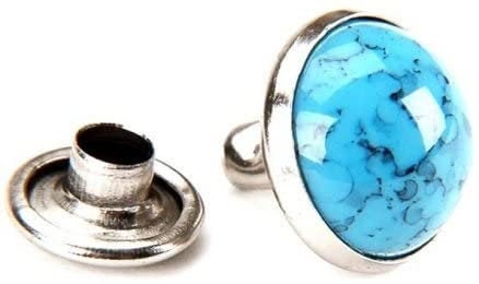 Turquoise Stone Rivets - 20pc Turquoise rivets Multiple Sizes