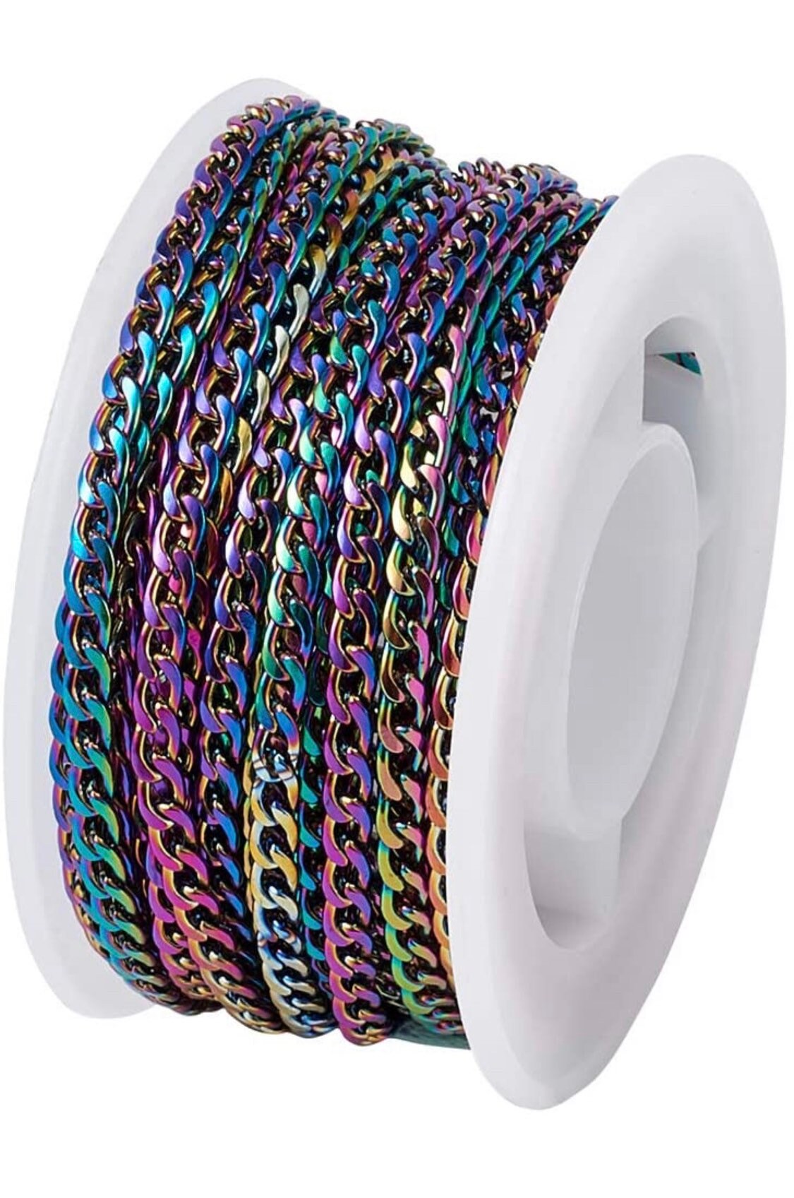 Rainbow chain for jewelry are crafts - 5 yards