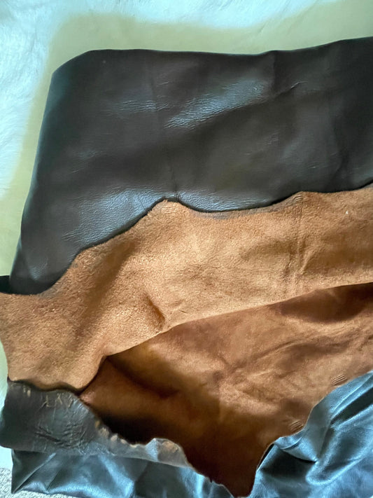 Brown Upholstery leather - Raw Leather - Wholesale Leather 2-4oz