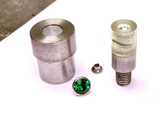 Crystal Rivet Dies for Hand Press - Dies for Setting Rivets, Grommets, and Snaps - Press Sold Separately