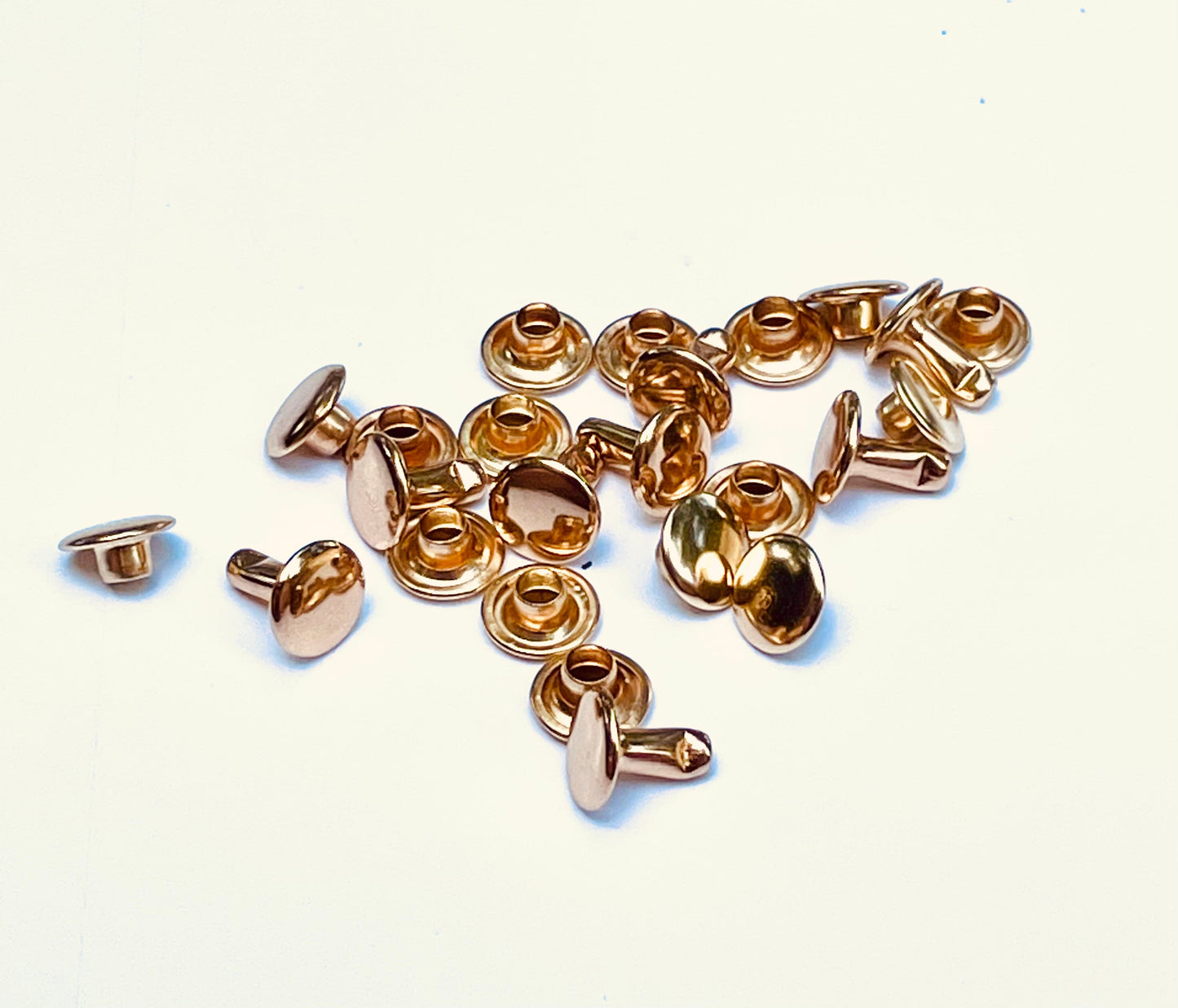Gold Rivets for Leather - 50ct 8mm Gold Cap Rivet Studs - Fast Shipping from USA!