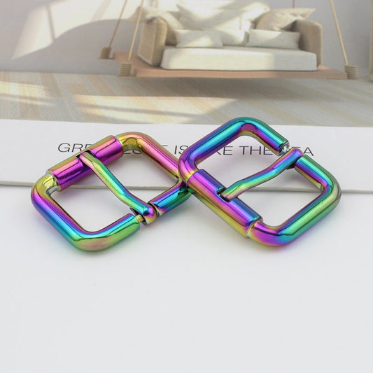 1" Rainbow Metal Buckle - 25mm Rainbow Roller Buckle