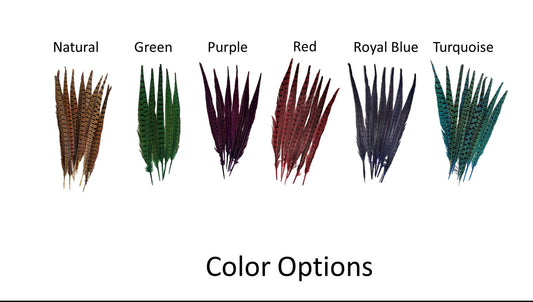 14-16" Pheasant Tail Feathers 5ct - Hair Feathers - Dreamcatcher Feathers - Craft Feathers