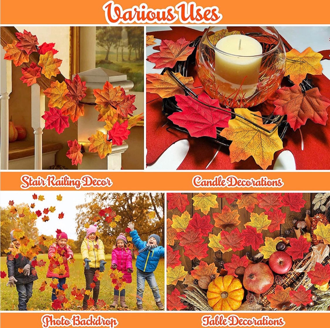 100ct fall leaves