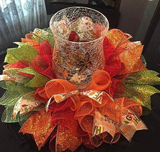 Wired Ribbon - 6” Mesh Metallic Spring Ribbon for Wreaths, Decor, and Crafts 6” x 30ft