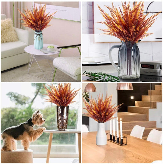 Fern Leaves - Artificial Leaf Stems - Artificial Flowers - Silk Fern Autumn Leaves - Silk Floral Stems