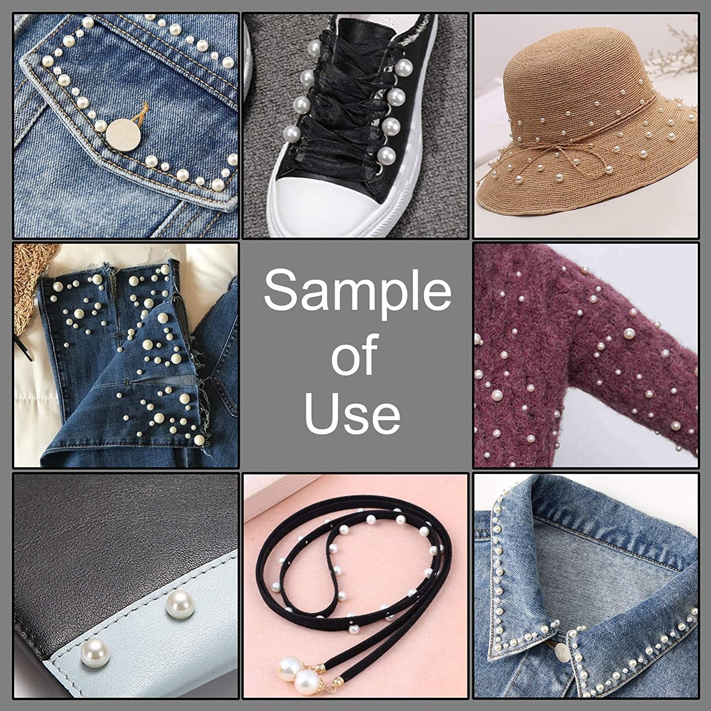 Round Pearl Rivets - Colorful Pin Pearls for Clothing, Bridal, Knits, Crochets, Leather, and Cloth