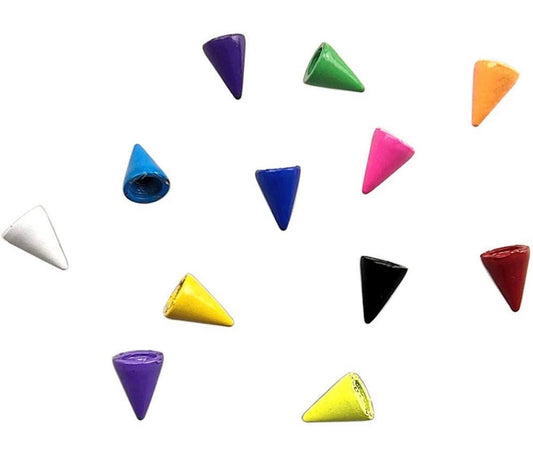 Colorful Spike Rivet Kit 240pc - Easy to Install Tree Spike Screw Rivets - Spike Chicago Screw - Screwpost Cone Rivets