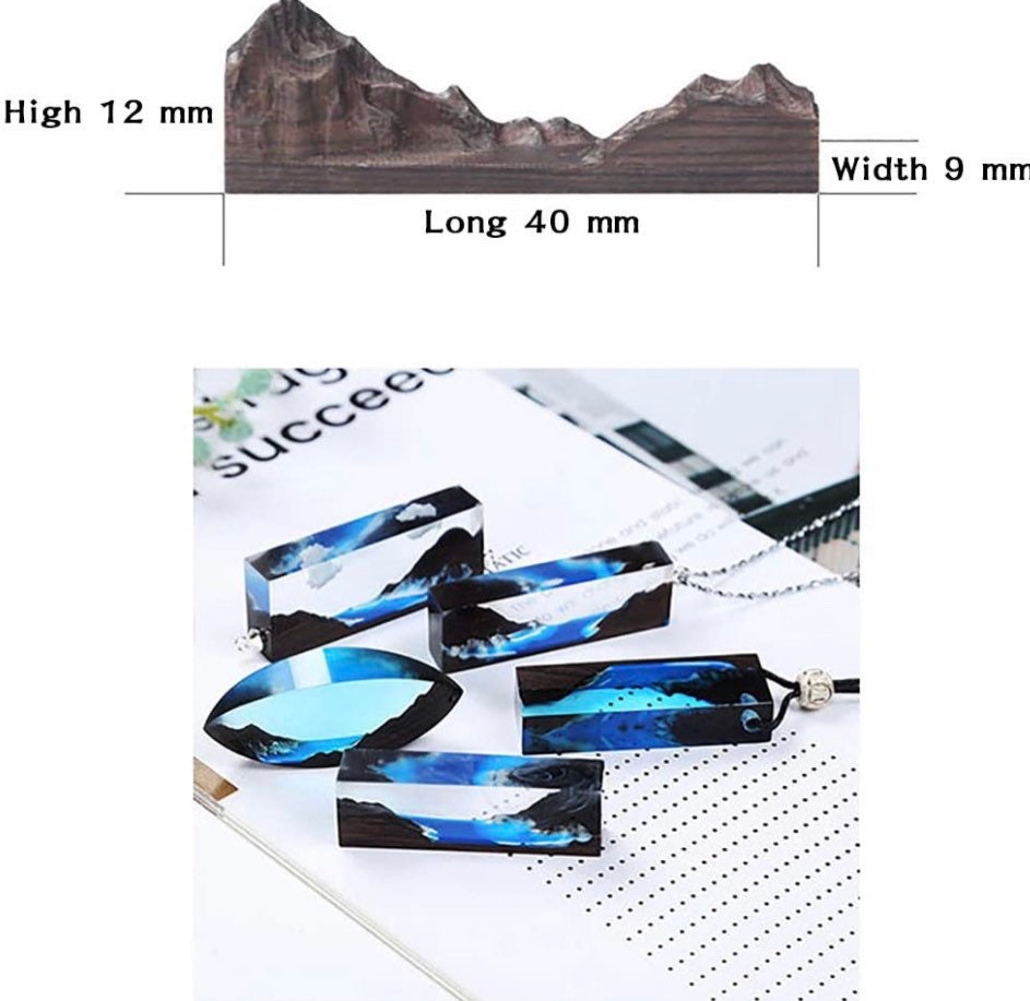 Wooden Mountain Valley Scenes for Resin