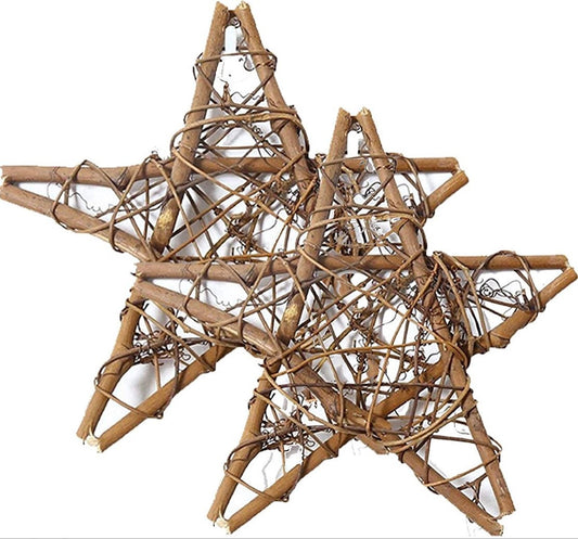 Wicker Stars for Wreaths, Decor, Trees, Ornaments, and Crafts