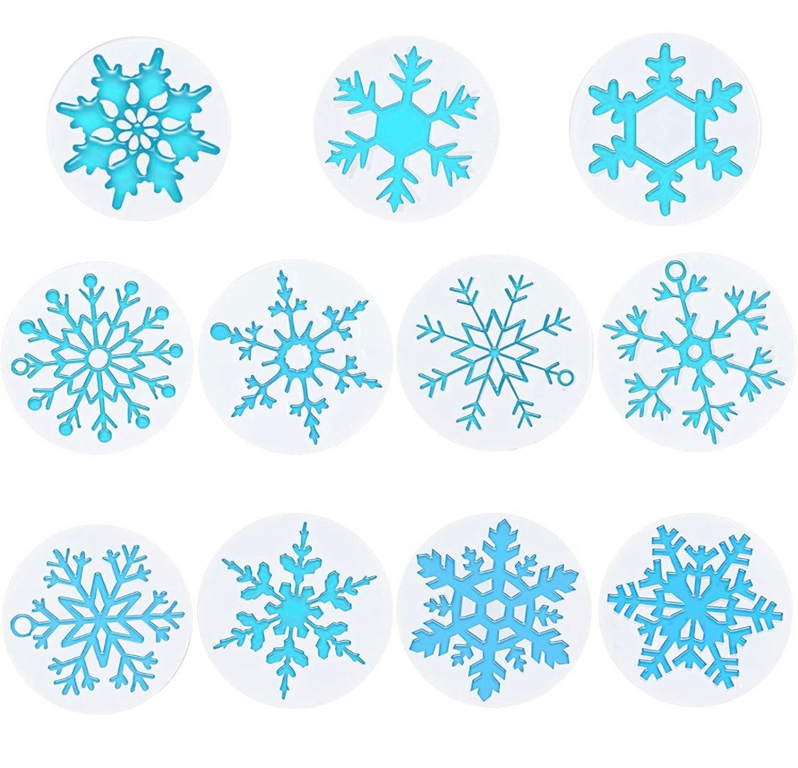 11pc Snowflake Mold - Winter resin molds - Christmas silicone mold –  usawholesalesupplycc