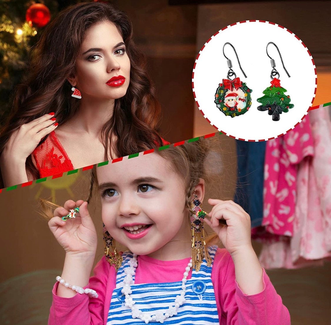 Christmas decor 20pc resin Christmas decor for confetti, scrapbooks, resin molds, and crafts