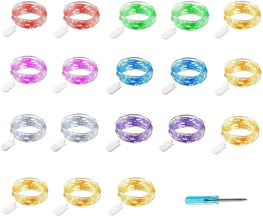 Fairy String Lights - 10.5ft Colorful String Lights - Great for Wreaths, Holiday Decor, Christmas Trees, Ornaments, and Crafts