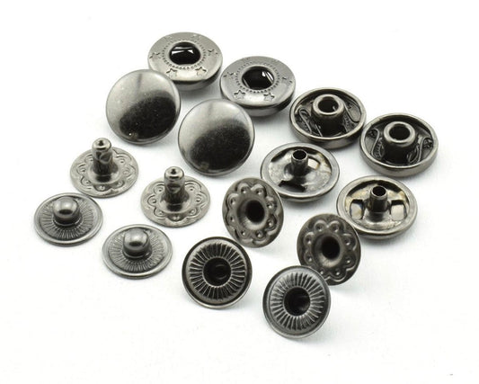 Metal Snaps, Spring Snap Buttons - 10mm 12.5mm 15mm Snaps - #633 #831 #655 Snaps