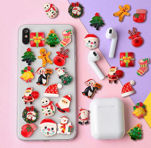 Christmas decor 20pc resin Christmas decor for confetti, scrapbooks, resin molds, and crafts