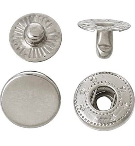 Metal Snaps, Spring Snap Buttons - 10mm 12.5mm 15mm Snaps - #633 #831 #655 Snaps
