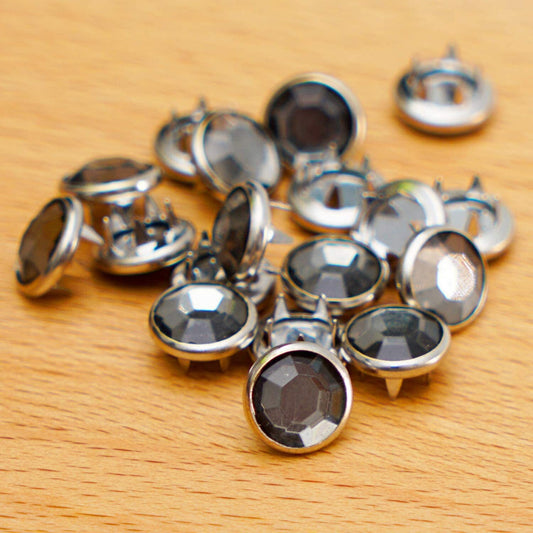 Crystal Snap Button Kit - Crystal Snaps 50 sets - 11mm Rhinestone Snaps