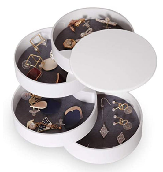 Minimalist Compact Jewelry Organizer with 4 Drawers - Earring Holder - Craft Supply Organizer - Sewing Organizer