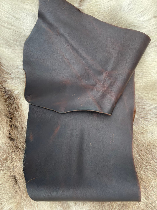 Brown Leather - Natural Leather - Leather for belts, belt liners, purses - Raw Leather - Wholesale Leather 3/4oz