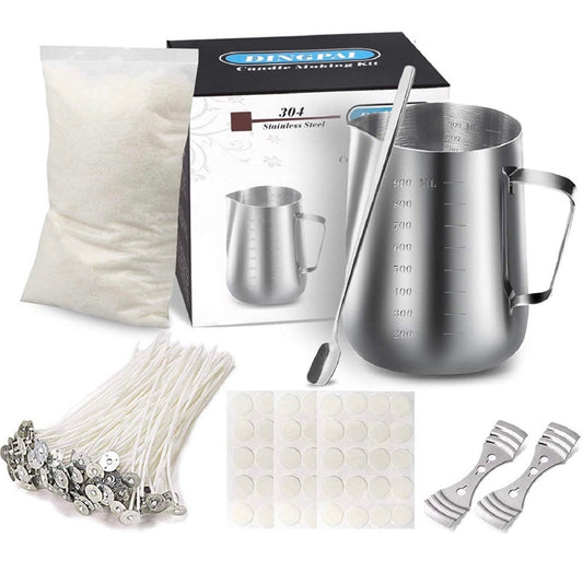 Candle making starter set - candle making tools - candle soy wax - wax melting pot