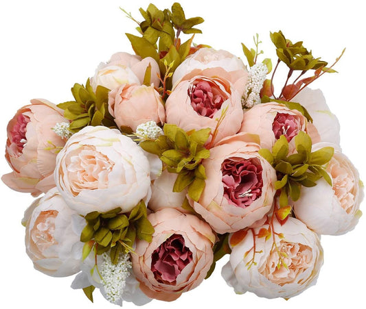 Vintage Peonies - Artificial Peony Flowers - Peony Bouquet Flowers - Silk Peony Flowers - Floral Stems - Artificial Peonies