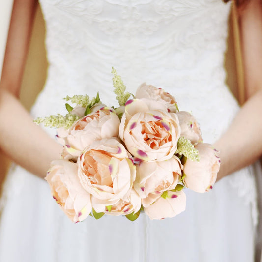 Peony Bouquets - Artificial Peony Flowers - Peony Bouquet Flowers - Silk Peony Flowers - Floral Stems - Artificial Peonies
