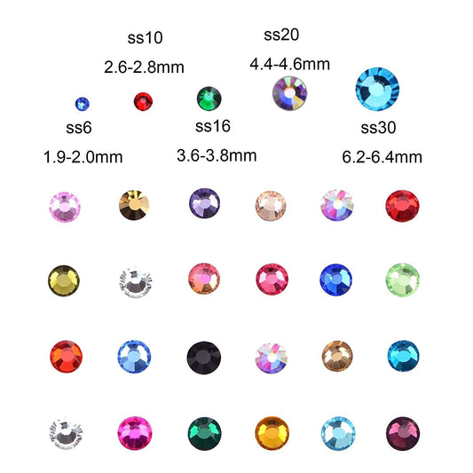 Hot fix Rhinestone Kit - Over 6800 Crystals - ss6 ss10 ss16 ss20 ss30 hot fix rhinestones