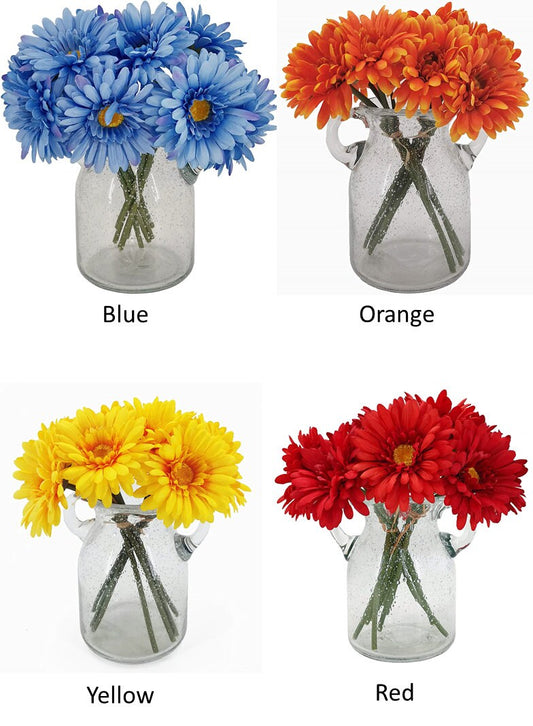 African Daisies - Silk Gerbera Daisy Artificial Flowers - Spring Flowers - Fake Flower - Floral Stems - Artificial Daisies