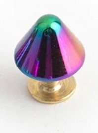 Rainbow Cone Screw Rivets- Rainbow Chicago screws - Cone Screw Studs - 10ct