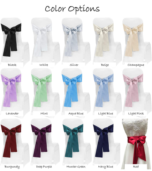 Bridal Bow - Double-side Satin Sash Bow - Wedding Chair Bow - Romantic Wedding Bow - Wedding table decor - Elegant decor