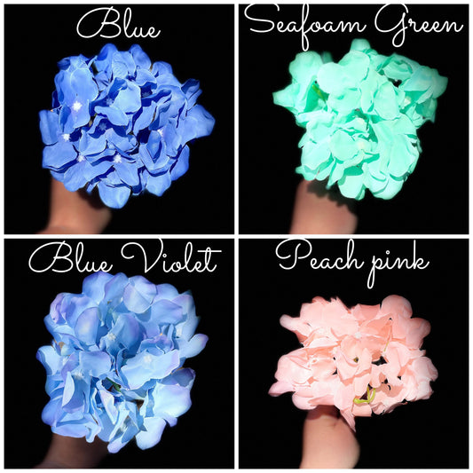 Hydrangea Flowers - Bridesmaid Bouquet - Silk Flowers - Wedding Decor - Hydrangea Floral Stems w/ removable stem - Great for wedding flowers