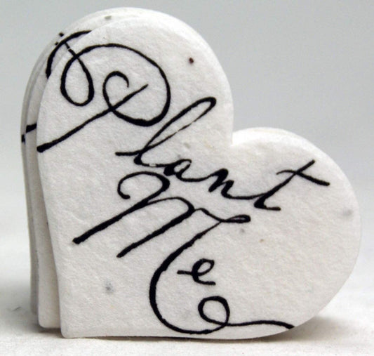 Wedding favors - All natural plantable wildflower heart shaped tokens - 25ct