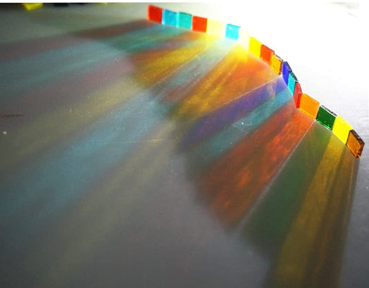 Mosiac Tiles - Stained Glass Tiles - Colorful Transparent Glass Tiles for Candles, Photo Frames, Stepping Stones, Tiling, and Crafts